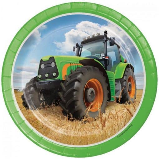 Tractor Time Party Paper Plates
