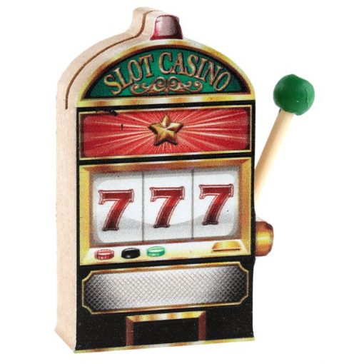 Wooden Casino Themed Place Card Holder
