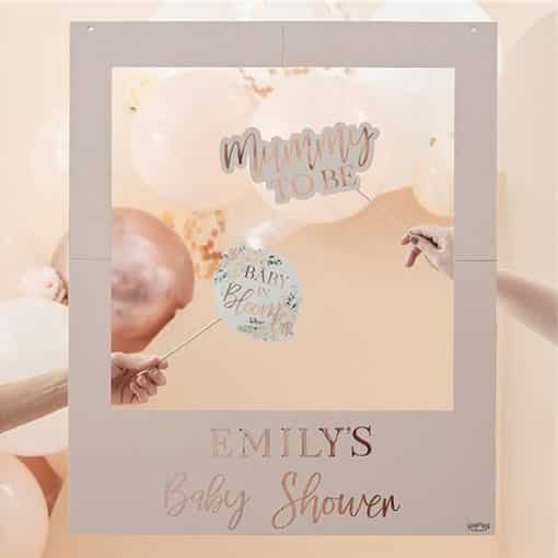 Baby In Bloom Customisable Floral Photo Prop Frame