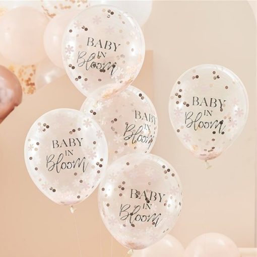 Baby In Bloom Flower Confetti Balloons