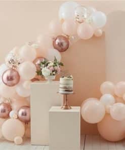 Baby In Bloom Peach & Rose Gold Balloon Arch