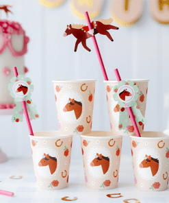 Horse Themed Paper Cups