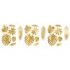 Gold Tropical Leaf Card Decorations