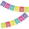 Patterned Multi Coloured Paper Bunting , Tiki Party Decorations