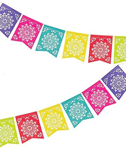 Patterned Multi Coloured Paper Bunting , Tiki Party Decorations