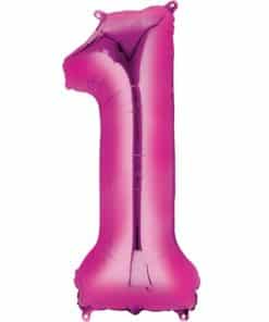 Pink Number 1 Foil Balloon