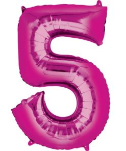 Pink Number 5 Foil Balloon