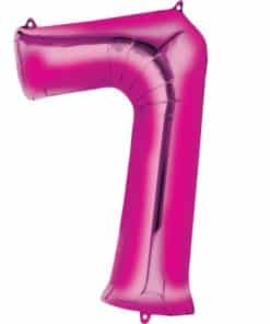 Pink Number 7 Foil Balloon