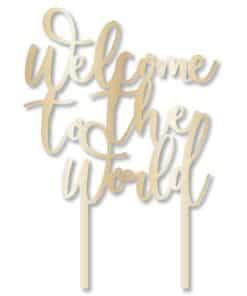 Ready To Pop Welcome To The World Cake Topper