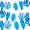 Tropical Blue Palm Garland