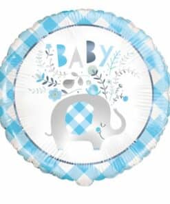 Baby Blue Elephant Foil Balloon