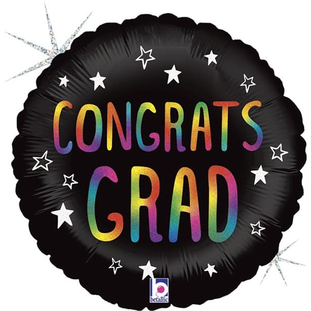 Congratulations Grad Rainbow Glitter Balloon & Decorations