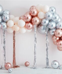 Mixed Metallics Balloon Arch With Streamers