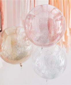 Mixed Metallics Orb Glitter Balloons