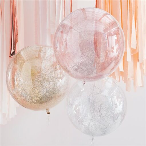 Mixed Metallics Orb Glitter Balloons