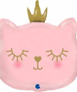 Pink Princess Cat Foil Balloon