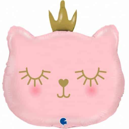 Pink Princess Cat Foil Balloon