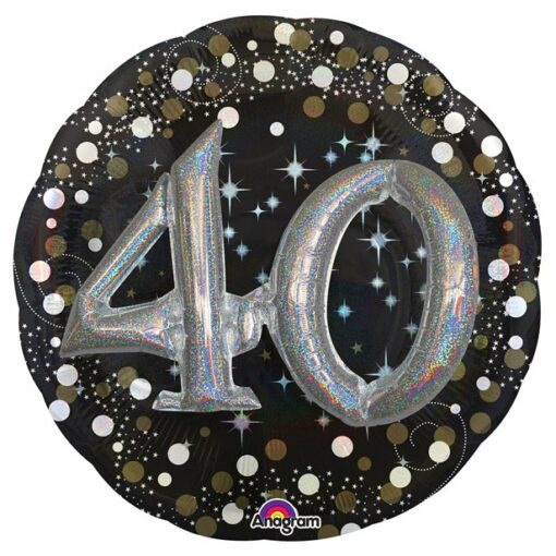 40th Birthday Sparkling Celebration 3D Balloon