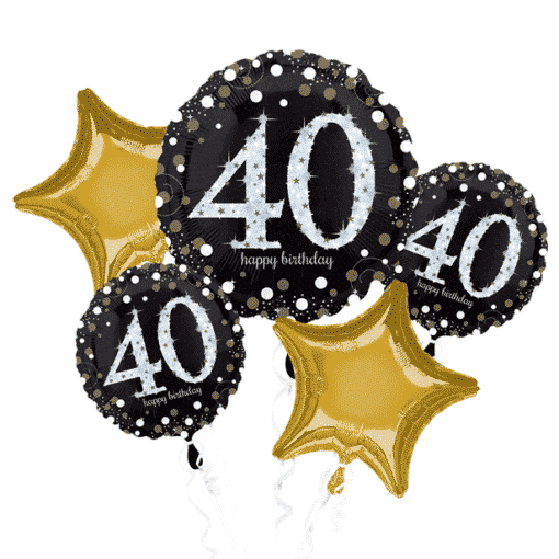 40th Birthday Sparkling Celebration Balloon Bouquet