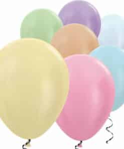 Assorted Satin Pastel Mini Latex Balloons