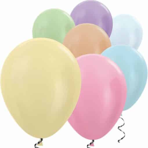 Assorted Satin Pastel Mini Latex Balloons