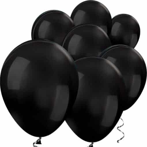 Black Metallic Mini Latex Balloons