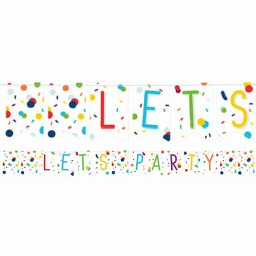 Confetti Birthday Flag Banner