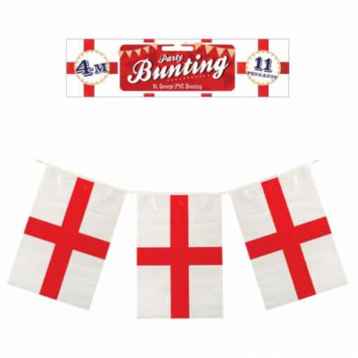 England Flag Plastic Bunting