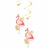 Flamingo Hanging Swirl Decorations