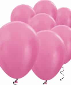 Fuchsia Pink Satin Mini Latex Balloons