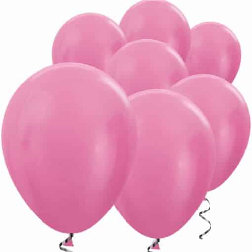 Fuchsia Pink Satin Mini Latex Balloons