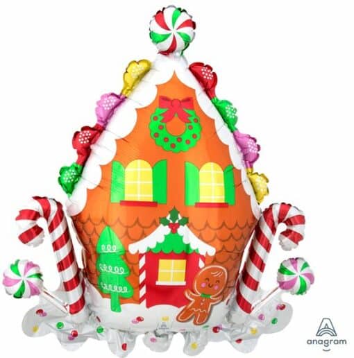 Christmas Gingerbread House Foil Balloon