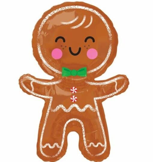 Christmas Happy Gingerbread Man Foil Balloon