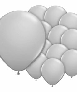 Silver Grey Mini Latex Balloons