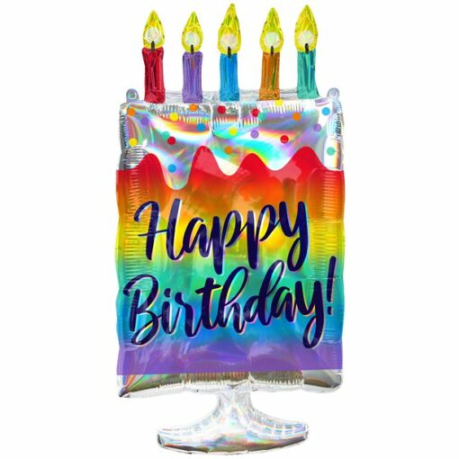 Iridescent Cake SuperShape Foil Balloon