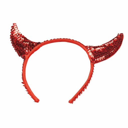 Sequinned Devil Horns Headband