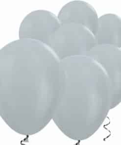 Silver Metallic Mini Latex Balloons