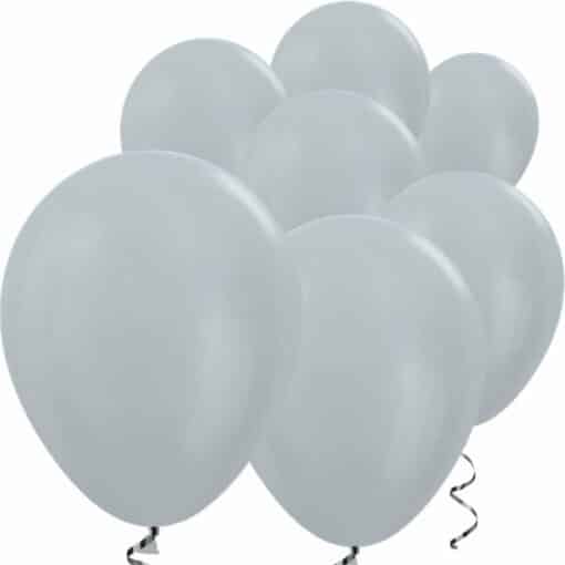 Silver Metallic Mini Latex Balloons