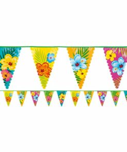 Summer Hibiscus Plastic Bunting