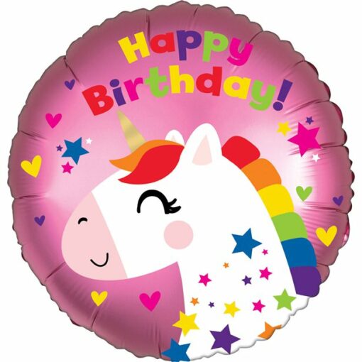 Unicorn Happy Birthday Foil Balloon