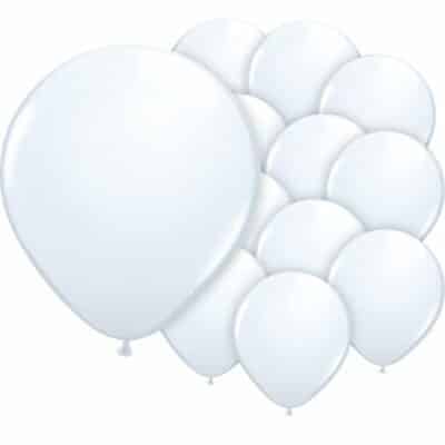 White Mini Latex Balloons