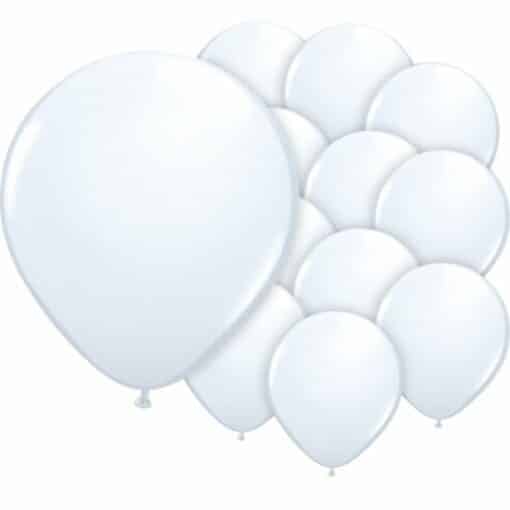 White Mini Latex Balloons