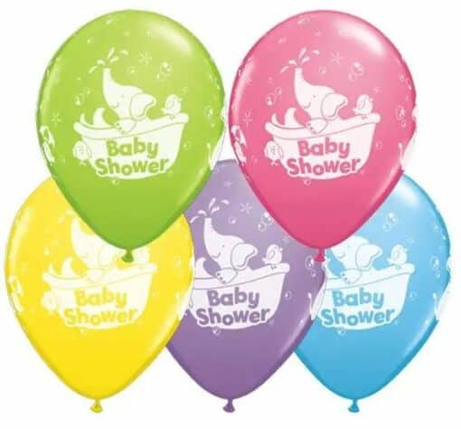 Baby Shower Elephant Printed Latex Balloons