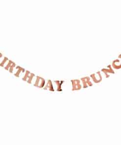 Rose Gold Birthday Brunch Banner