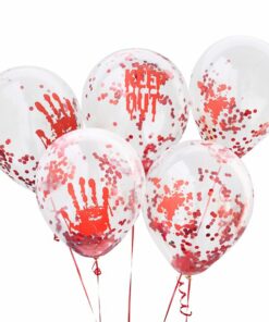 Halloween Bloody Hand Printed Confetti Balloons