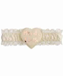 Cream & Rose Gold Bride to Be Garter