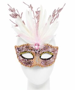 Glitter Pink Masquerade Mask