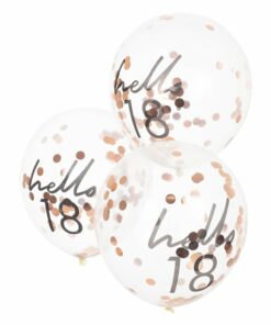 Hello 18 Printed Confetti Balloons