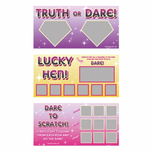 Hen Party Truth Or Dare Scratch Cards