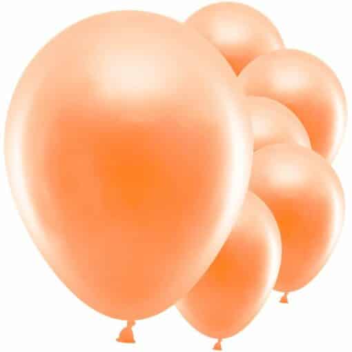 Metallic Orange Latex Balloons